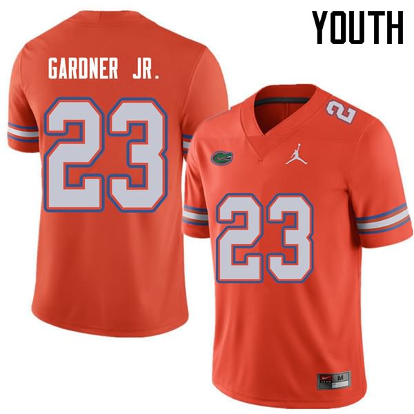 Youth NCAA Florida Gators Chauncey Gardner Jr. #23 Stitched Authentic Jordan Brand Orange College Football Jersey KZJ6765WN